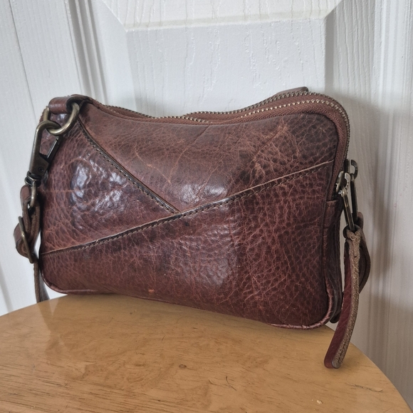 Duluth Trading Company Brown Lifetime Leather Dual Zip Wallet Crossbody Purse - Picture 8 of 14
